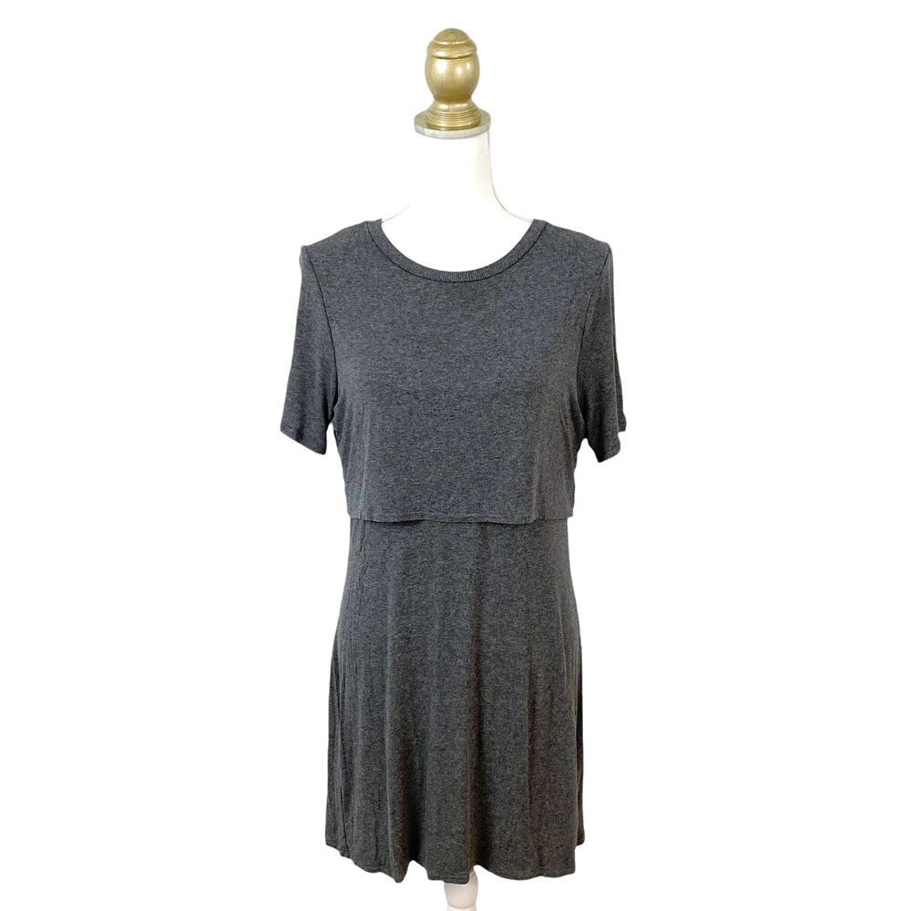 Topshop Flutter Layered Keyhole Back Tee Shirt Dr… - image 2